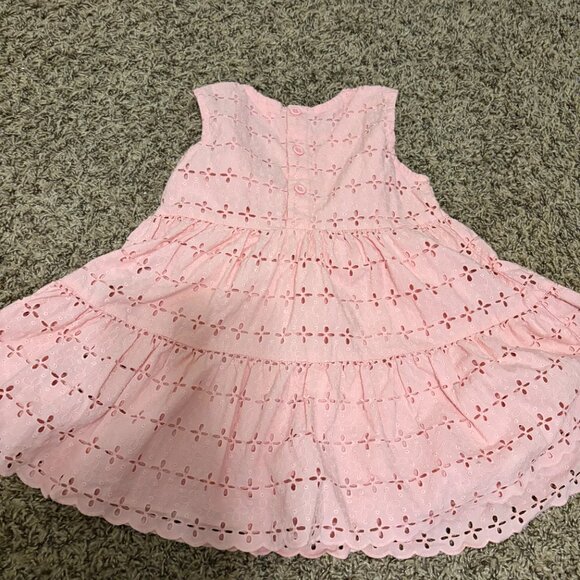 Hanna Andersson Airy Eyelet Top 8 130 CM Sleeveless Pastel Lace Happy Pink - Picture 3 of 3